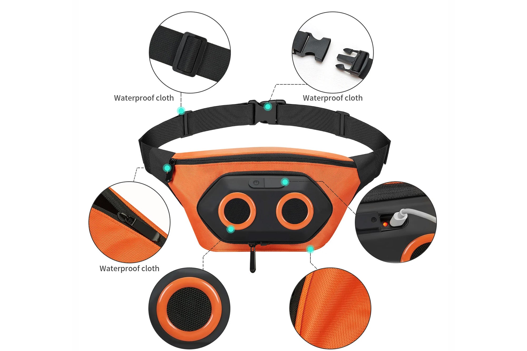 Bluetooth-Lautsprecher-Hüfttasche