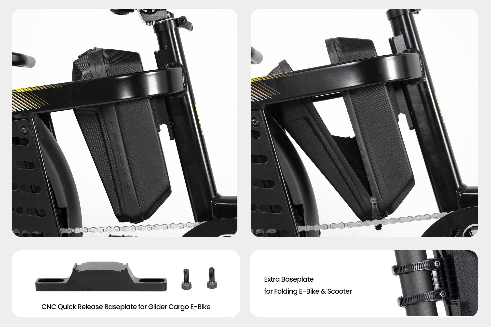 Schnellverschluss-Wasserdichte Hartschalentasche für Glider E-Bike & Scooter